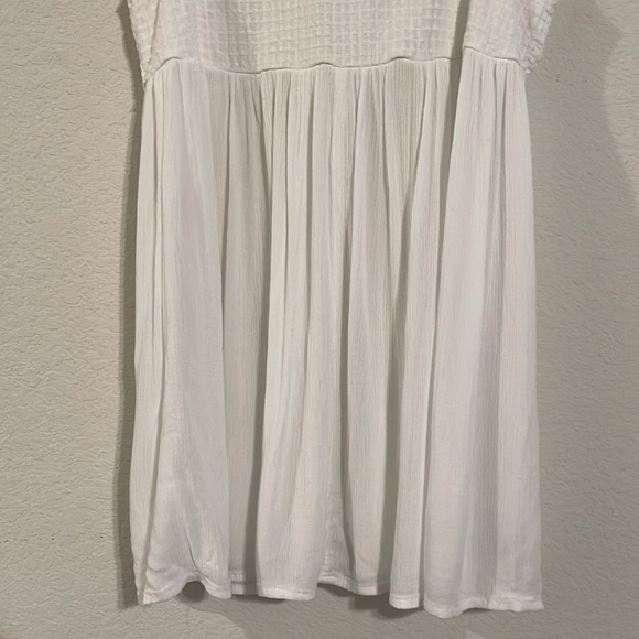 O'Neill Women's Babydoll Dress Large White 100% Cotton Gingham Print Coastal - Picture 9 of 16